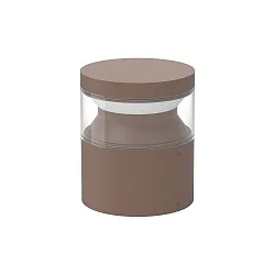 LED Sockelleuchte BOEING H015, IP65, 15cm / Ø 13cm, 14W 3000K 320lm, CRi >90, kaffee