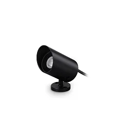 Outdoor LED Aufbau-Bodenstrahler KOALA, IP65, 24V DC (exkl. BG), 7W 3000K 340lm 35°, CRi>90, schaltbar, schwarz, mit Sockel