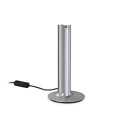 LED Tischleuchte DORICA, IP20, 8W 3000K 260lm, CRi>90, mit Schnurschalter + Touch-Dimmer, grau gebürstet / glatt