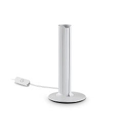 LED Tischleuchte DORICA, IP20, 8W 3000K 260lm, CRi>90, mit Schnurschalter + Touch-Dimmer, Stahl gebürstet / glatt