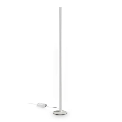 floor lamp DORICA PT1 1 flame, smooth, with cord dimmer IP20, steel brushed dimmable