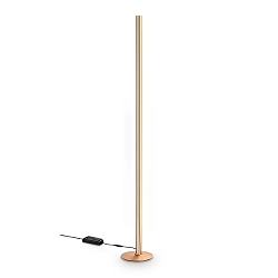 floor lamp DORICA PT1 1 flame, smooth, with cord dimmer IP20, brushed copper dimmable