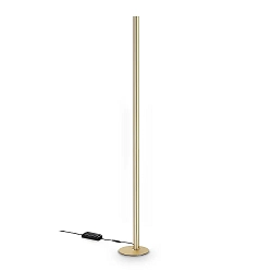 floor lamp DORICA PT1 1 flame, smooth, with cord dimmer IP20, brushed brass dimmable