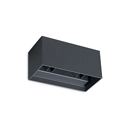 Outdoor LED Wandleuchte ATOM UP/DOWN, IP54, 20 x 10cm, CRI>90, verstellbar, on-off, 25W 4000K 1440lm, anthrazit