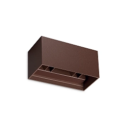 Outdoor LED Wandleuchte ATOM UP/DOWN, IP54, 20 x 10cm, CRI>90, verstellbar, on-off, 25W 4000K 1440lm, kaffee