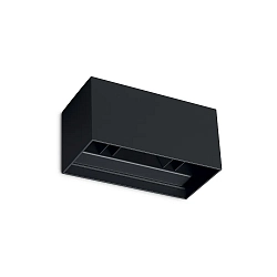 LED Outdoor Wandleuchte ATOM UP/DOWN, IP54, 20 x 10cm, CRI>90, verstellbar, on-off, 25W 4000K 1440lm, schwarz