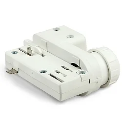 3-Phasen Universal-Schienenadapter (CLASSIC + S1) für Leuchten mit offenem Kabel, 230V AC, belastbar bis 5kg, weiß