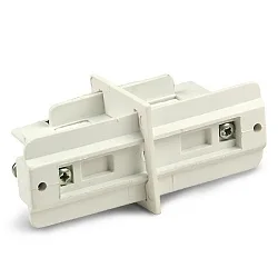 3-phase CLASSIC - straight connector for power tracks, isolated, white