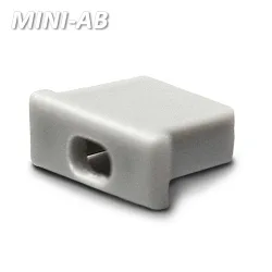 Zubehör für LED Montageprofil MINI-AB V2 - Endkappe ECC224, steckbar, Kunststoff, silber