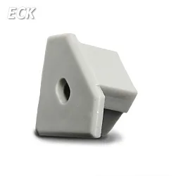Accessory for profile ECK10 - endcap, silver, incl. cable opening