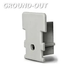 Accessory for profile GROUND-OUT10 - endcap, silver