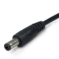 Anschlussleitung mit Rundstecker MALE, 150cm, schwarz