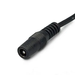 Anschlussleitung mit Rundstecker FEMALE, 150cm, schwarz