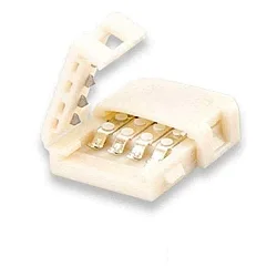 Clip-Verbinder (max. 5A) für 2-pol. IP20 Flexstripes mit Breite 10mm, Pitch-Abstand >12mm