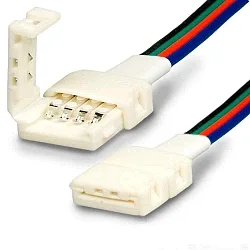 Clip-Verbinder mit Kabel (max. 5A) für 4-pol. IP20 Flexstripes mit Breite 10mm, Pitch-Abstand >12mm