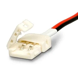 Clip-Kabelanschluss (max. 5A) für 2-pol. IP20 Flexstripes mit Breite 8mm, Pitch-Abstand >12mm
