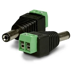 Rundsteckeradapter MALE 2-polig auf Klemme