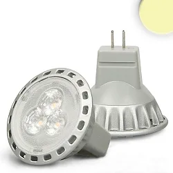 LED Stiftsockel-Reflektorlampe MR11 mit Linsenoptik, 12V AC/DC, G4, 2.5W 3000K 210lm 981cd 30°, nicht dimmbar