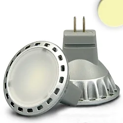 LED Stiftsockel-Reflektorlampe MR11 diffus, 12V AC/DC, G4, 2W 3000K 120lm 120°, nicht dimmbar, matt