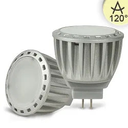 LED Stiftsockel-Reflektorlampe MR11 diffus, 12V AC/DC, G4, 4W 3000K 250lm 120°, dimmbar