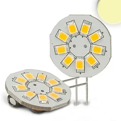 LED Stiftsockel-Platine 9SMD, Pin seitlich, 12V AC/DC, G4, 1.5W 3000K 150lm 120°, nicht dimmbar