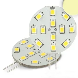 LED Stiftsockel-Platine 12SMD, Pin seitlich, 12V AC/DC, G4, 2W 3000K 220lm 120°, nicht dimmbar