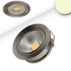 LED Möbel-Einbaustrahler COB mit Reflektor, IP40, 3W 2700K 220lm 60°, starre Optik, Nickeloptik