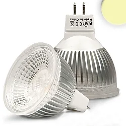 LED Strahler GLAS-COB MR16 prismatisch, 12V AC/DC, GU5.3, 6W 2700K 470lm 70°, dimmbar