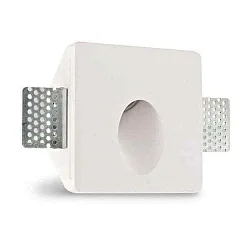 Gips-Wand-Einbauleuchte, quadratisch, GU4/MR11, kleine Bauform