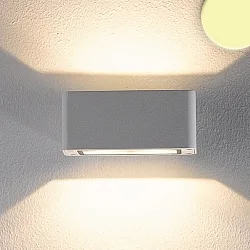 Outdoor LED wall luminaire Up&Down, angular, 4x3W CREE, IP54, 3000K 490lm 120°, aluminium, white