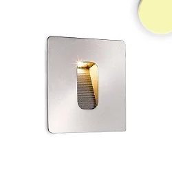 Outdoor LED Wandeinbauleuchte, IP65, eckig, Abstrahlung nach unten, 3W 3000K 100lm 60°, inkl. Einputzdose