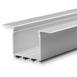 LED Einbauprofil WING20 (Flansch gerade), Aluminium eloxiert, Länge 200cm