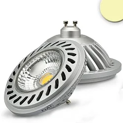 ES111 COB Spot, 100-250V AC, GU10, 13W 2700K 1050lm 809cd 75°, nicht dimmbar, Silber