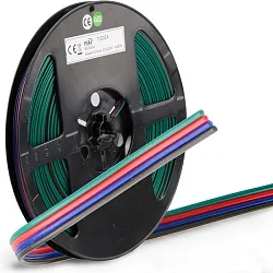 Kabel RGB 10m Rolle 4-polig 0.50mm² H03VH-H AWG20