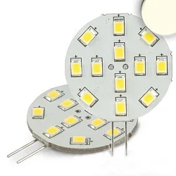 LED Stiftsockel-Platine 12SMD, Pin seitlich, 12V AC/DC, G4, 2W 4000K 240lm 120°, nicht dimmbar
