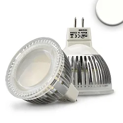 LED Stiftsockel-Strahler MR16 Glas diffus, 12V AC/DC, GU5.3, 6W 4000K 600lm 120°, nicht dimmbar, matt