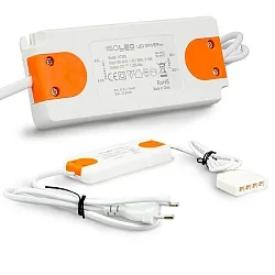LED Trafo MiniAMP Slim, IP20, 12V/DC, 0-15W, inkl. Flachstecker und 4-fach MiniAMP-Verteiler