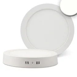 LED ceiling luminaire, IP20, round, Ø 22cm, incl. transformer, 18W 4000K 1350lm 120°, white / diffuse