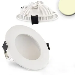 LED Einbau-Downlight LUNA, indirektes Licht, IP20, nicht dimmbar, weiß, 8W 2700K 300lm 120°