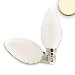 LED Filament Kerzenform C35, 2-fadig, E14, 2W 2700K 200lm 360°, dimmbar, milky / matt