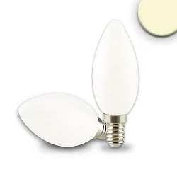 LED Filament Kerzenform C35, 4-fadig, E14, 4W 2700K 330lm 360°, dimmbar, milky / matt