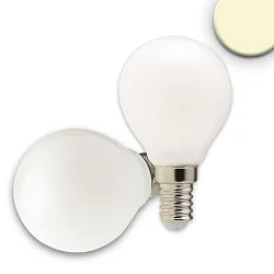 LED Filament ILLU Tropfenform, E14, 4W 2700K 320lm 360°, dimmbar, milky / matt