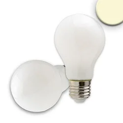 LED Filament Birnenform A60, E27, 8W 2700K 810lm, dimmbar, milky / matt