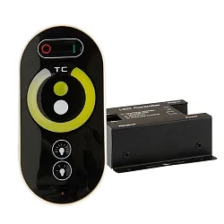 Wireless touch PWM controller, dynamic white, with remote, 12-24V DC 2x6A
