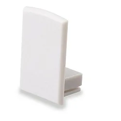 Zubehör für SURF12 RAIL mit COVER4, Endkappe eckig, PVC, grauweiß, EC16, ohne Kabelausgang