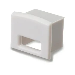 Zubehör für SURF12 BORDERLESS mit COVER3 - Endkappe (1 Stk.), PVC, EC11, grauweiß, mit Kabeldurchführung