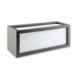 Außenwandleuchte BOX-II, IP54, E27, exkl. Leuchtmittel, Aluminium / Kunststoff, Anthrazit