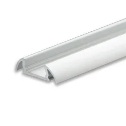 LED surface mount profile SURF11, with round flush bended wings, anodized aluminium, 200cm