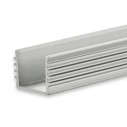 LED Aufbauprofil SURF12 BORDERLESS, Aluminium, 200cm, Alu eloxiert