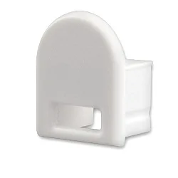 Zubehör für SURF12 BORDERLESS mit COVER5 - Endkappe (1 Stk.), PVC, EC14, grau, mit Kabeldurchführung